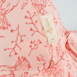 Kinder Sommerhut Vogel Print mit Krempe, rosa