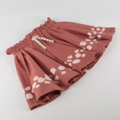 Kinder Sommer Rock mit rosa Prints Savanne, rotbraun