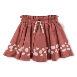 Kinder Sommer Rock mit rosa Prints Savanne, rotbraun