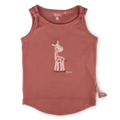 Kinder Sommer Top Giraffe, rotbraun