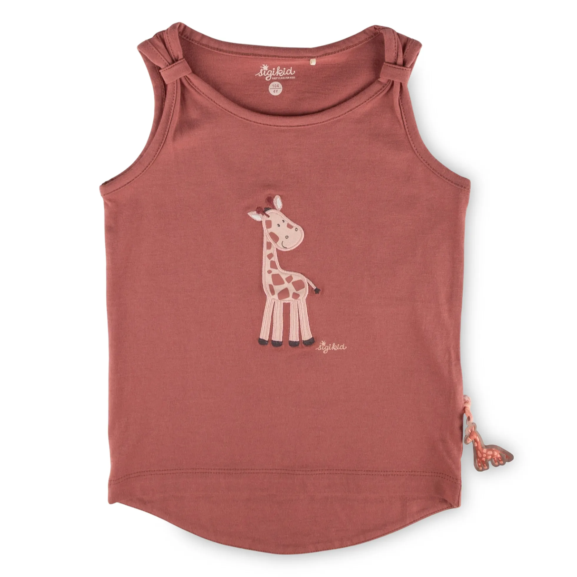 Kinder Sommer Top Giraffe, rotbraun