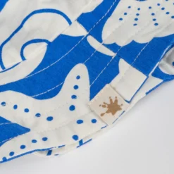 Kinder Sonnenhut Strand Print, blau mit weiß