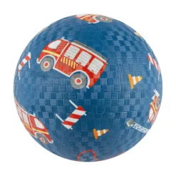 Kinder Spielball Feuerwehr blau, 17 cm
