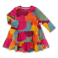 Kinder Stufenkleid, bunt bedruckt