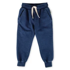Kinder Sweathose Denim Optik Klecks, dunkelblau