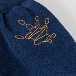 Kinder Sweathose Denim Optik Klecks, dunkelblau