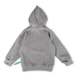 Kinder Sweatjacke Hai mit Kapuze, grau