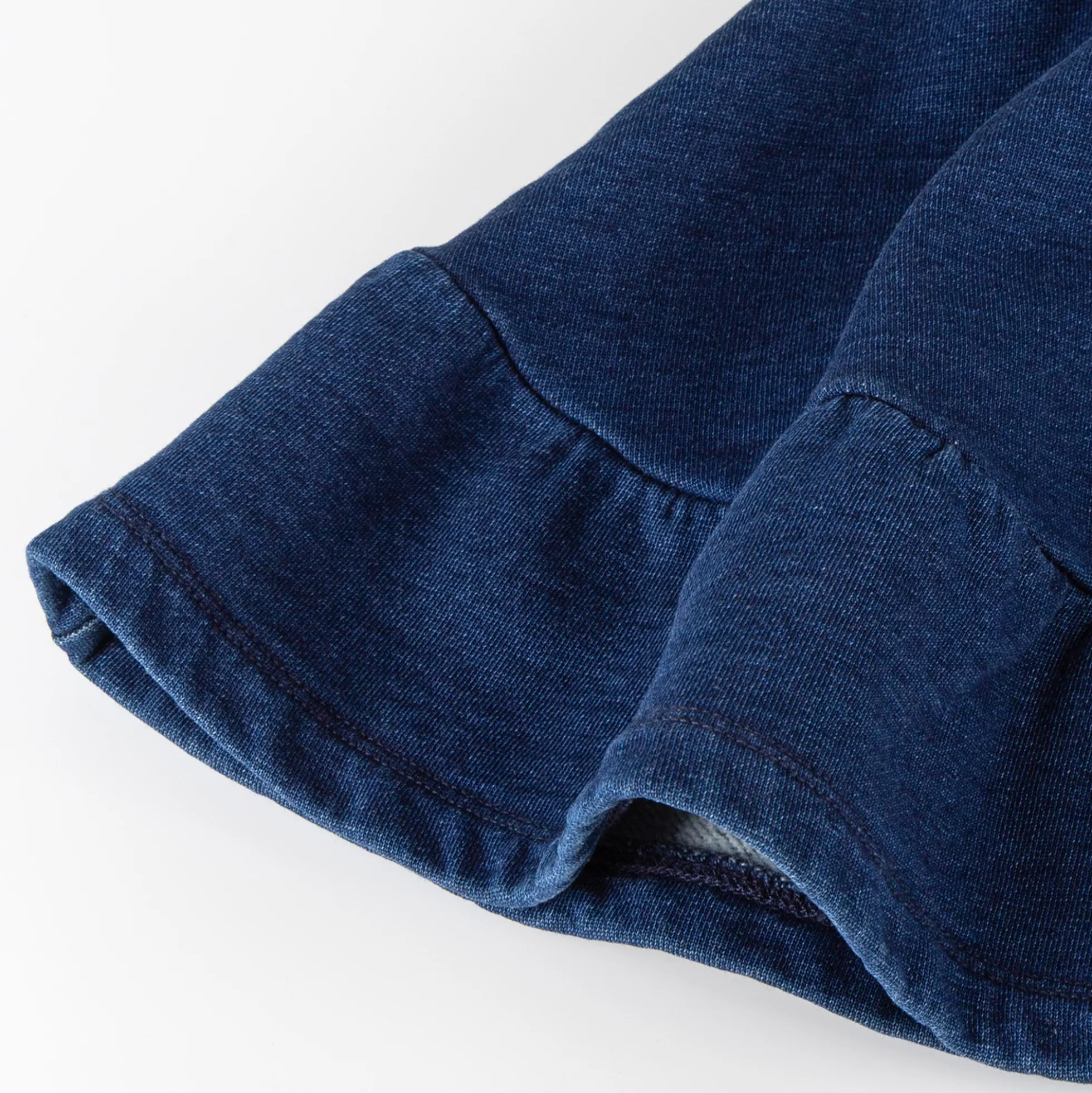 Kinder Sweatrock Denim Optik Klecks , dunkelblau
