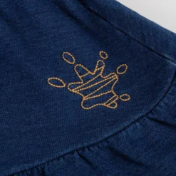 Kinder Sweatrock Denim Optik Klecks , dunkelblau