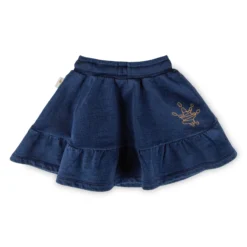 Kinder Sweatrock Denim Optik Klecks , dunkelblau