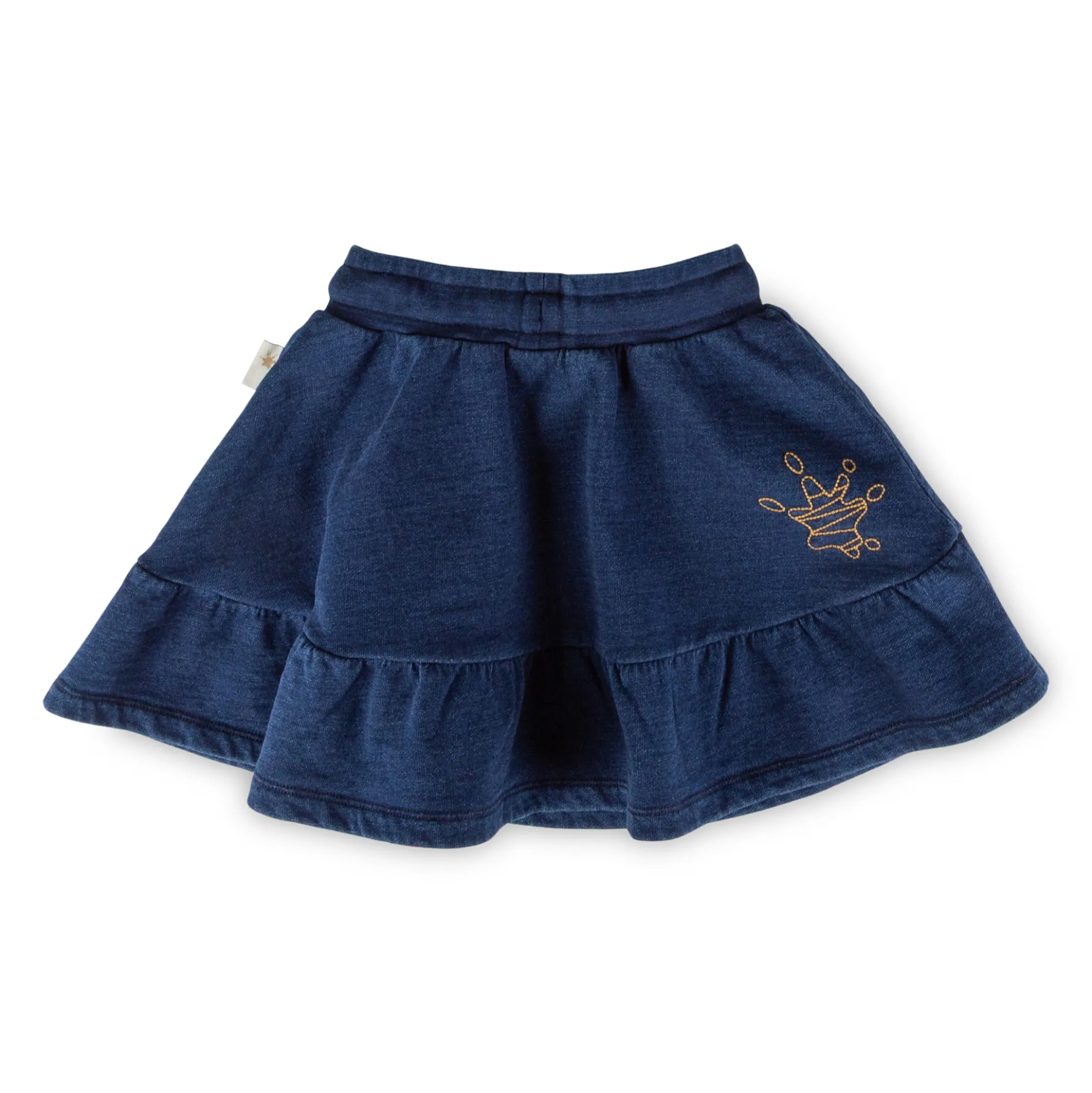 Kinder Sweatrock Denim Optik Klecks , dunkelblau