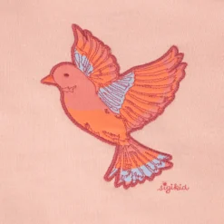 Kinder Sweatshirt mit Vogel Motiv und Taschen, rosa