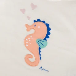 Kinder T-Shirt Seepferdchen, weiß