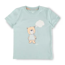 Kurzer Kinder Pyjama Bär, hellblau