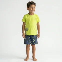 Kurzer Kinder Pyjama Dino, hellgrün
