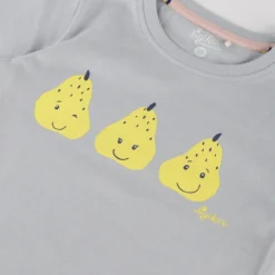 Kurzer Kinder Pyjama Früchtchen, pastellblau/rosa