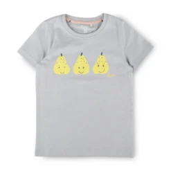Kurzer Kinder Pyjama Früchtchen, pastellblau/rosa