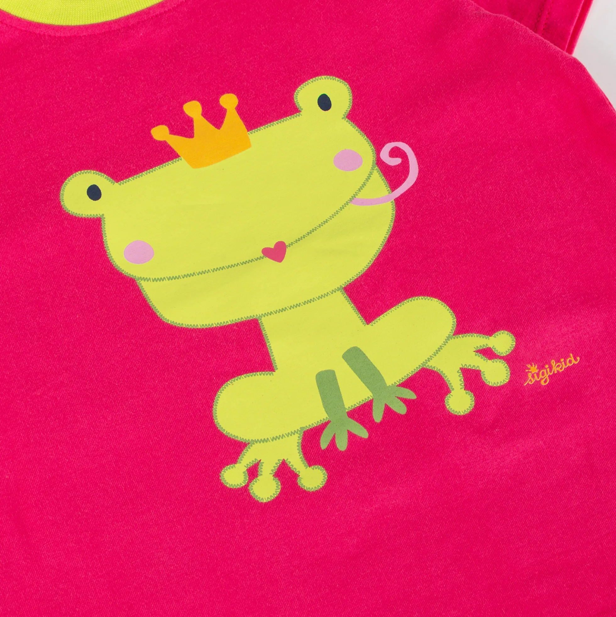 Kurzer Kinder Pyjama Froschkönig, pink