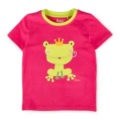 Kurzer Kinder Pyjama Froschkönig, pink
