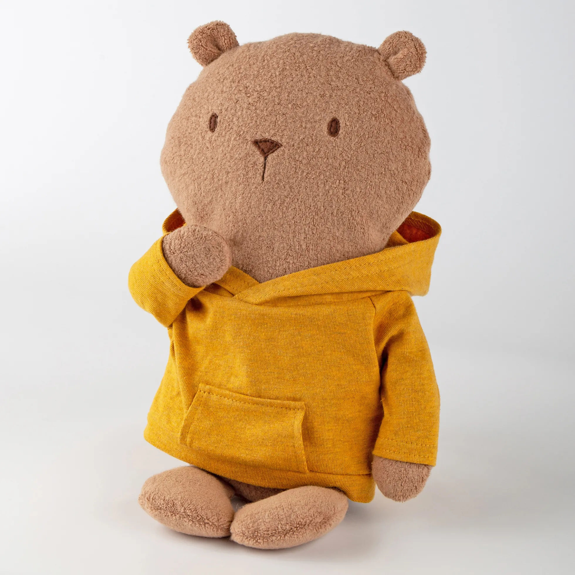 Kuscheltier Biberbär Mister O'Lui, gelber Hoody