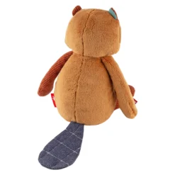 Kuscheltier Biber mit kleiner Tasche, Patchwork Sweety
