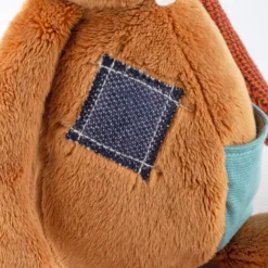 Kuscheltier Biber mit kleiner Tasche, Patchwork Sweety