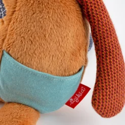 Kuscheltier Biber mit kleiner Tasche, Patchwork Sweety
