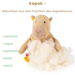 Kuscheltier Capybara, Baumwolle/Kapok, Natural Friends