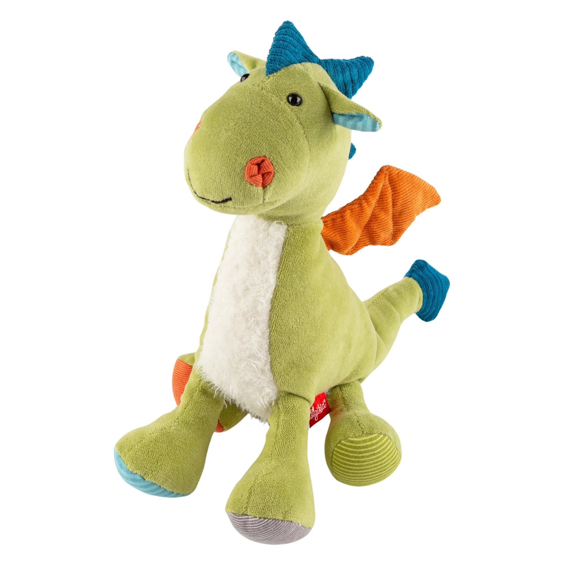 Kuscheltier Drache grün, Patchwork Sweety