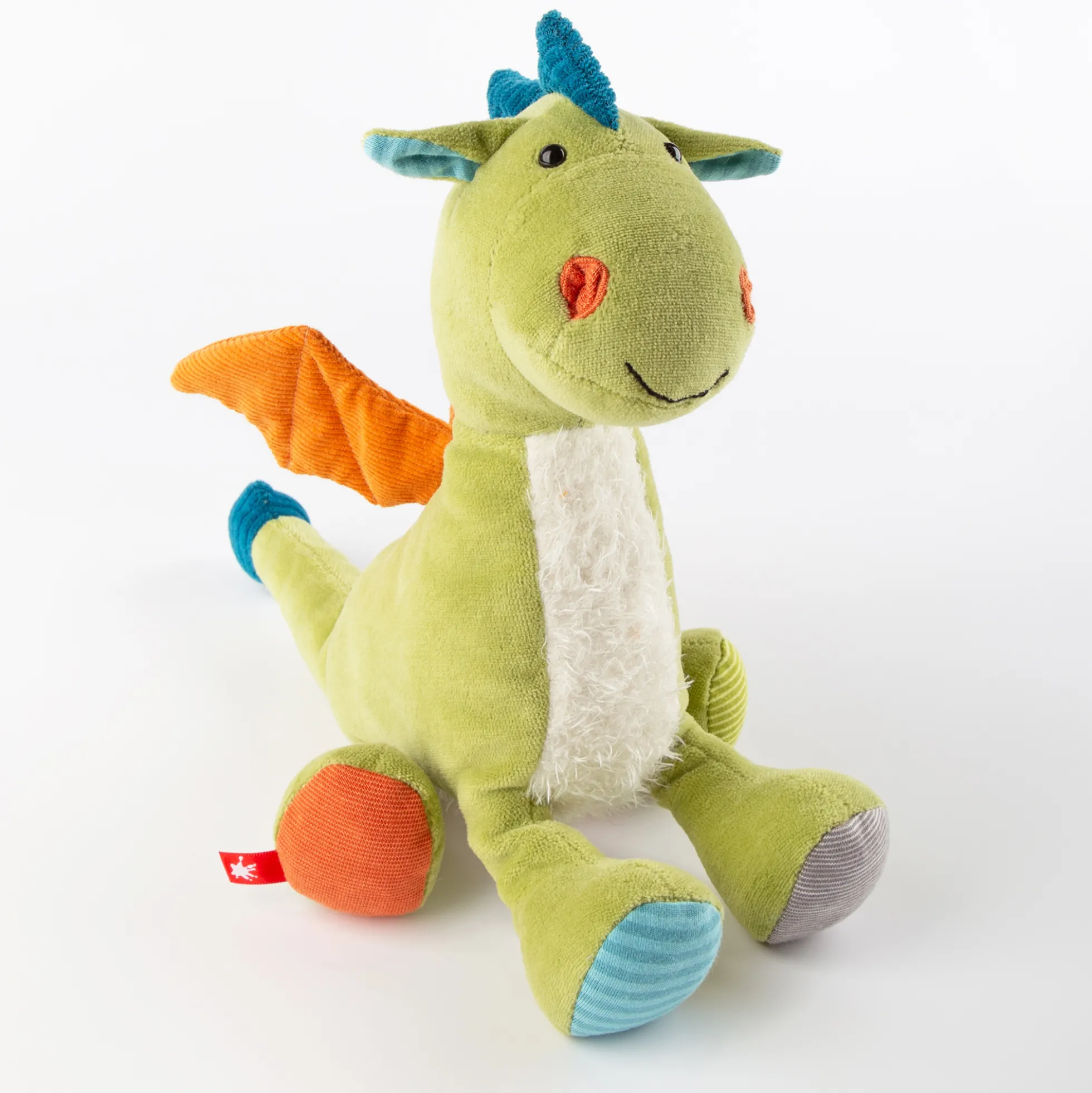 Kuscheltier Drache grün, Patchwork Sweety