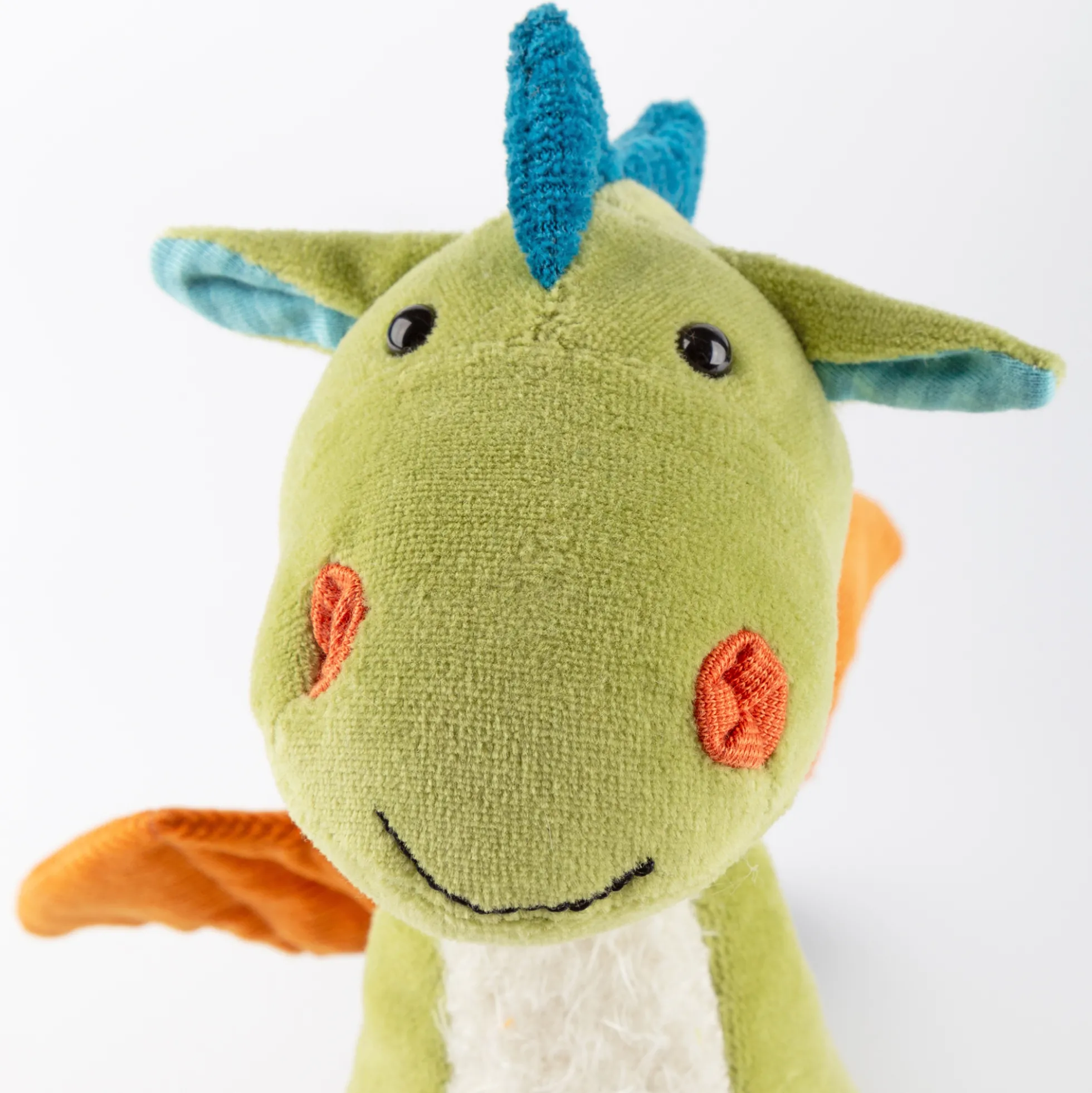 Kuscheltier Drache grün, Patchwork Sweety
