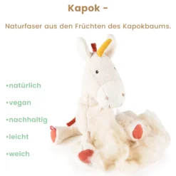 Kuscheltier Einhorn, Baumwolle & Kapok, Natural Friends
