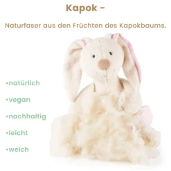 Kuscheltier Hase, Baumwolle & Kapok, Natural Friends