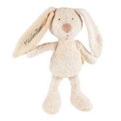 Kuscheltier Hase mit Namens-Stickerei, Bio-Baumwolle & Schurwolle, Pure Collection