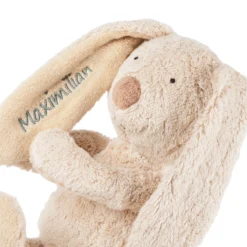 Kuscheltier Hase mit Namens-Stickerei, Bio-Baumwolle & Schurwolle, Pure Collection