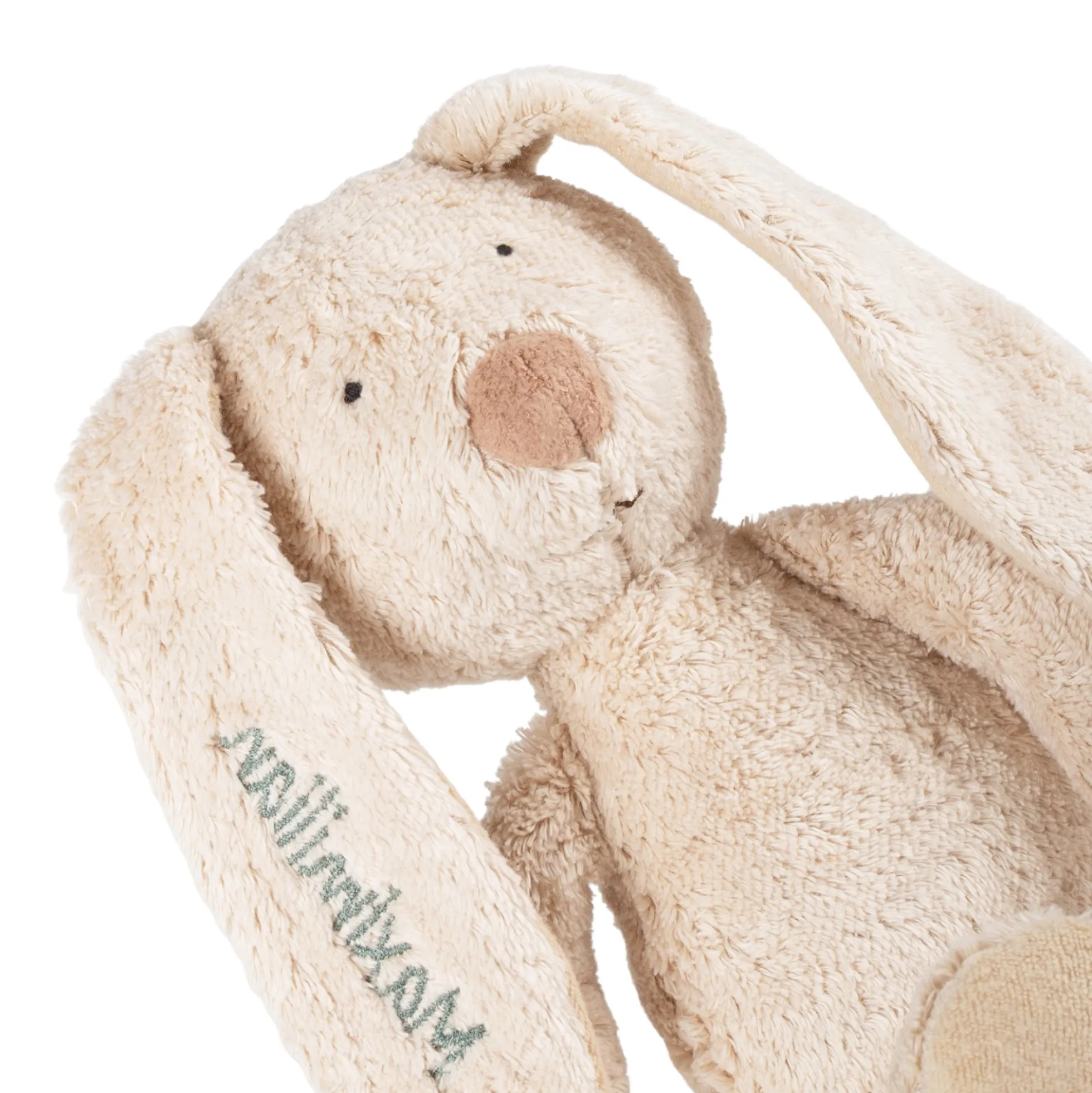 Kuscheltier Hase mit Namens-Stickerei, Bio-Baumwolle & Schurwolle, Pure Collection