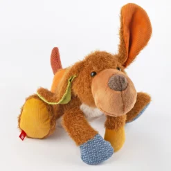 Kuscheltier Hund liegend, Patchwork Sweety