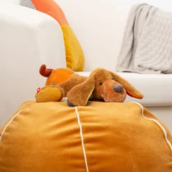 Kuscheltier Hund liegend, Patchwork Sweety