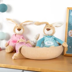 Kuscheltier Namensspielfigur Hase rosa