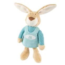 Kuscheltier Namensspielfigur Hase türkis