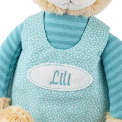 Kuscheltier Namensspielfigur Hase türkis