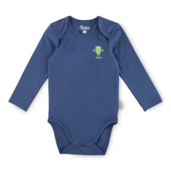 Langarm Baby Body Monster, blau
