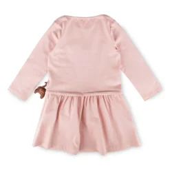 Langärmeliges Kinderkleid hellrosa, Petit Croissant