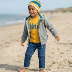Lässige Kinderjeans mit Dehnbund und Bändchen