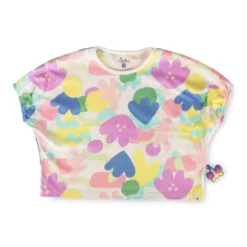 Lässig weites Crop Top Shirt, Summer Vibes