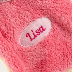 Namensschnuffeltuch Hase rosa