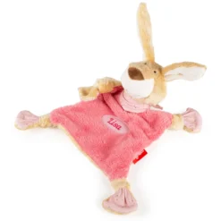 Namensschnuffeltuch Hase rosa