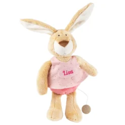 Namensspieluhr Hase rosa