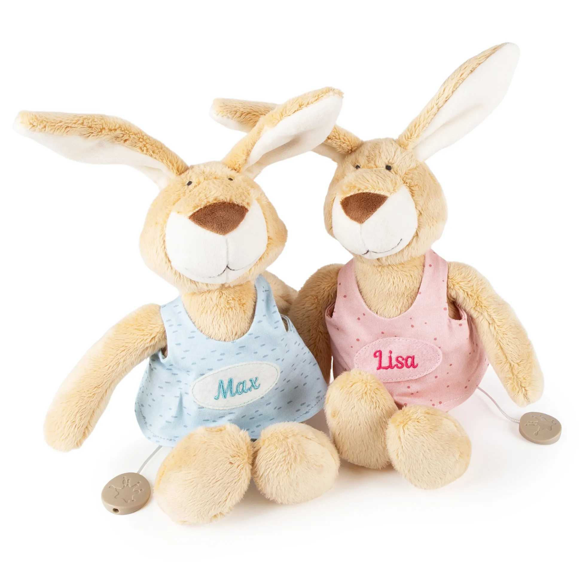Namensspieluhr Hase türkis