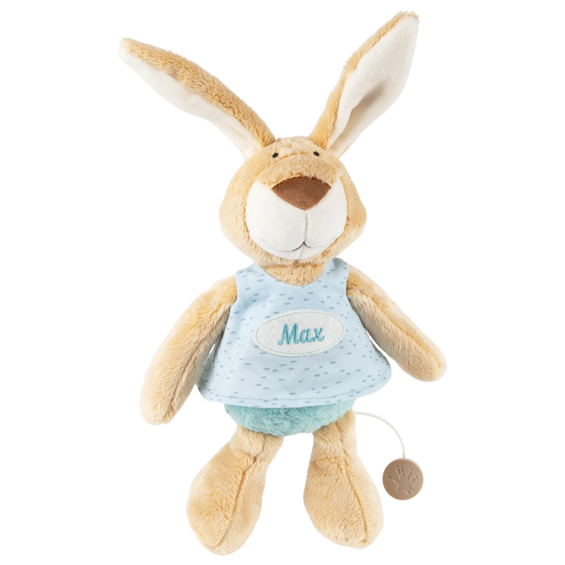 Namensspieluhr Hase türkis